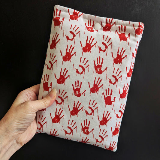 Bloody handprints book sleeve