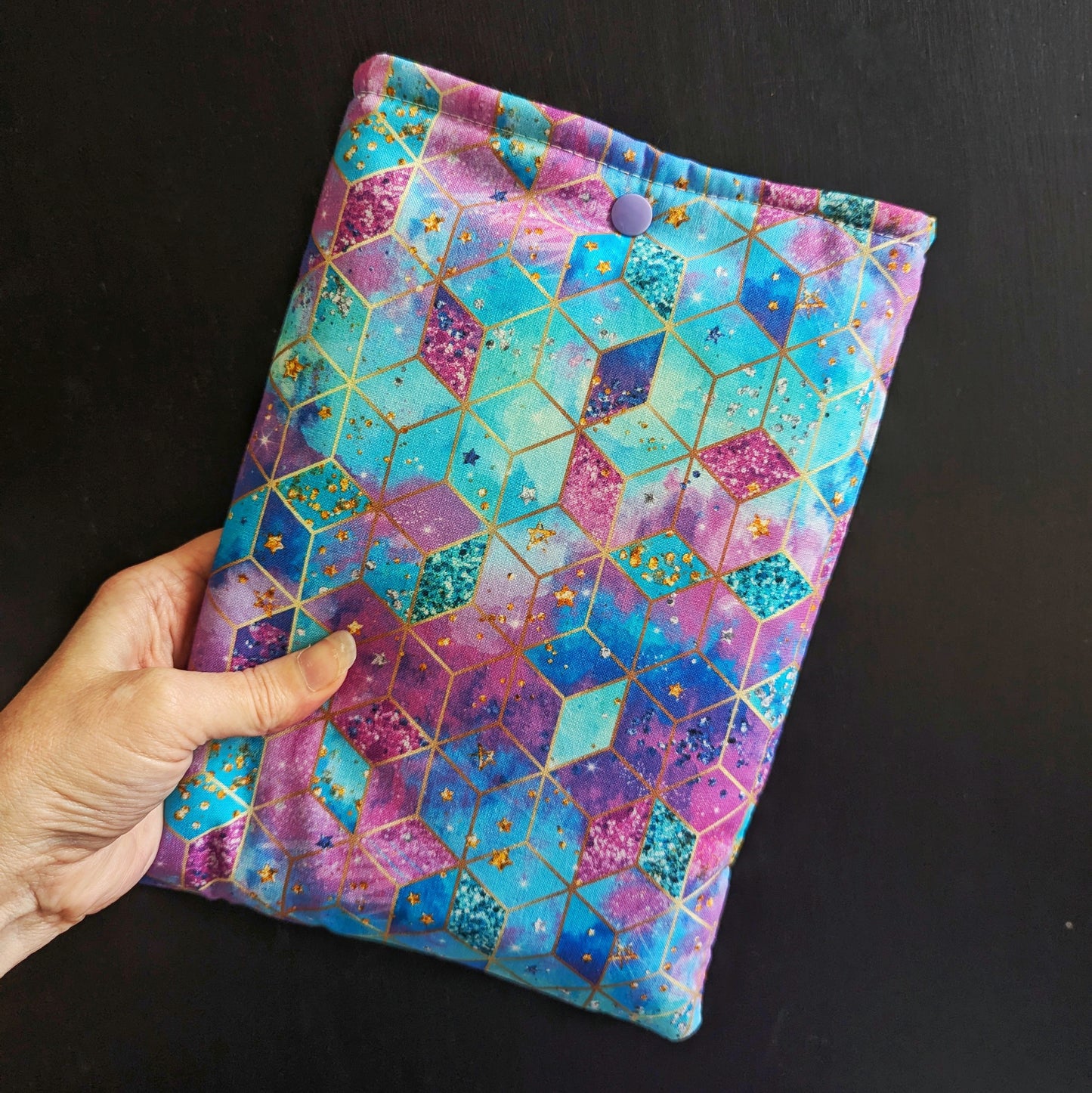 Bright geometric book sleeve