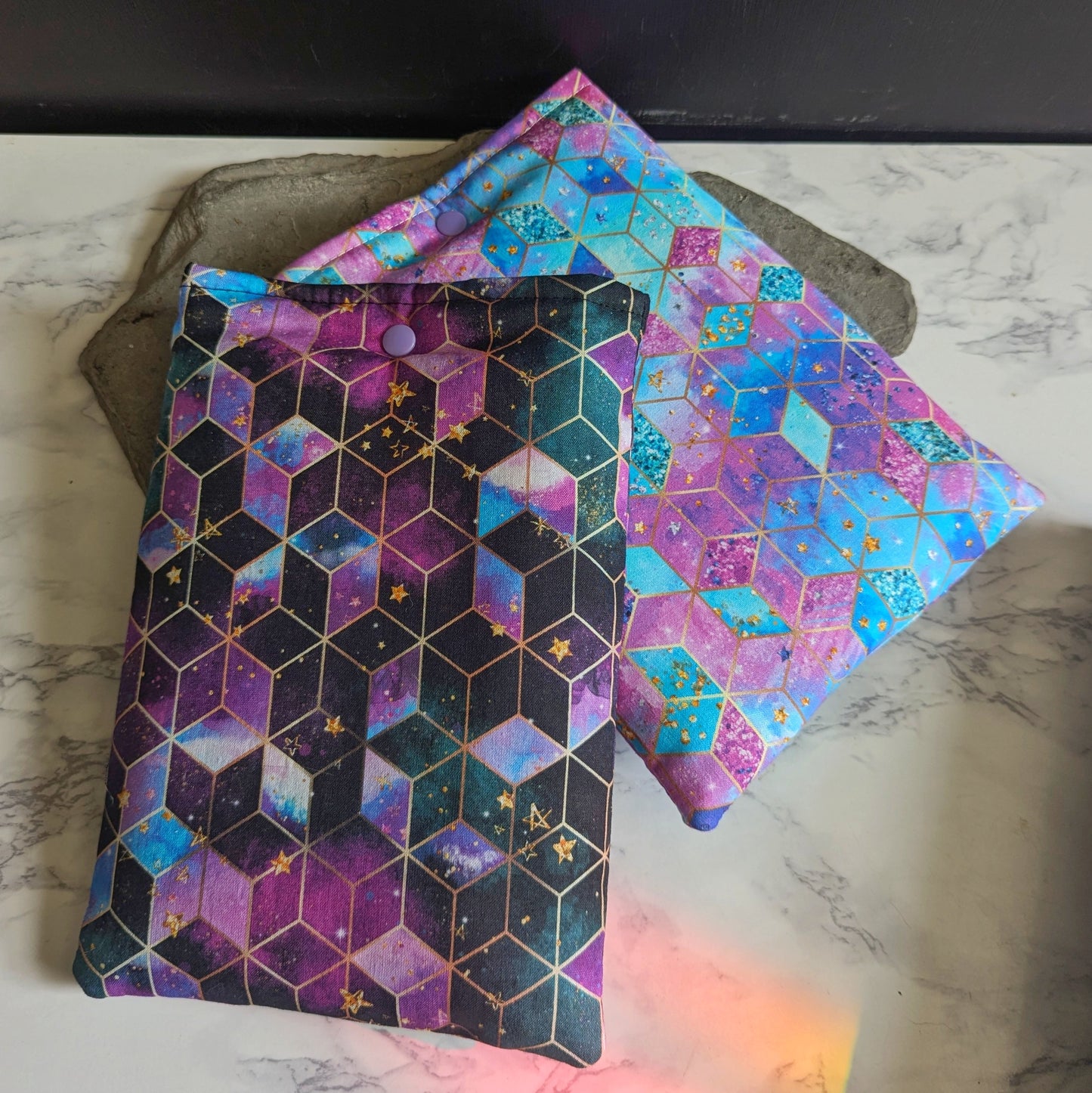 Bright geometric book sleeve