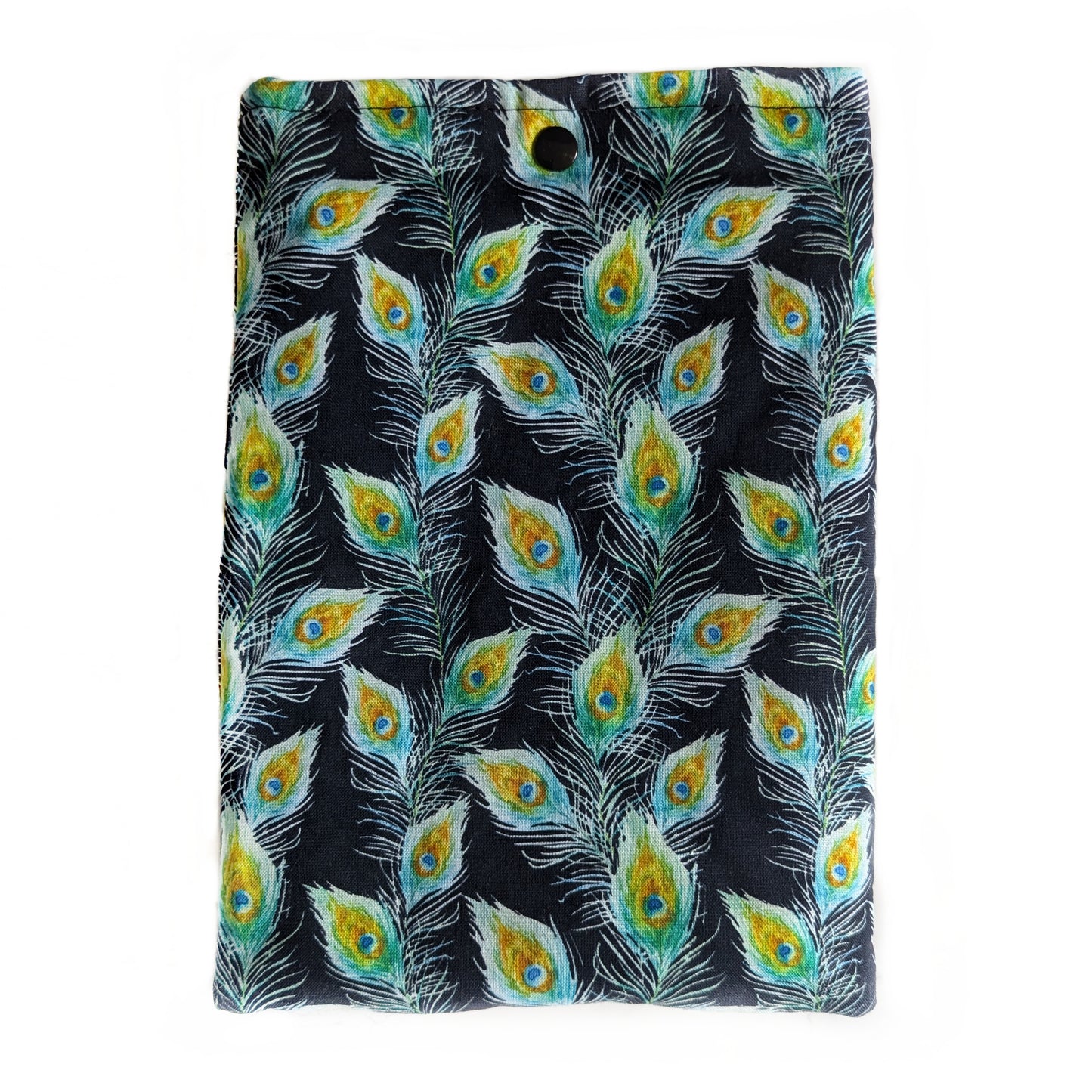 Peacock feathers book sleeve