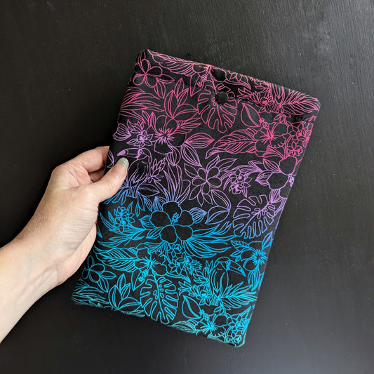 Gradient floral book sleeve