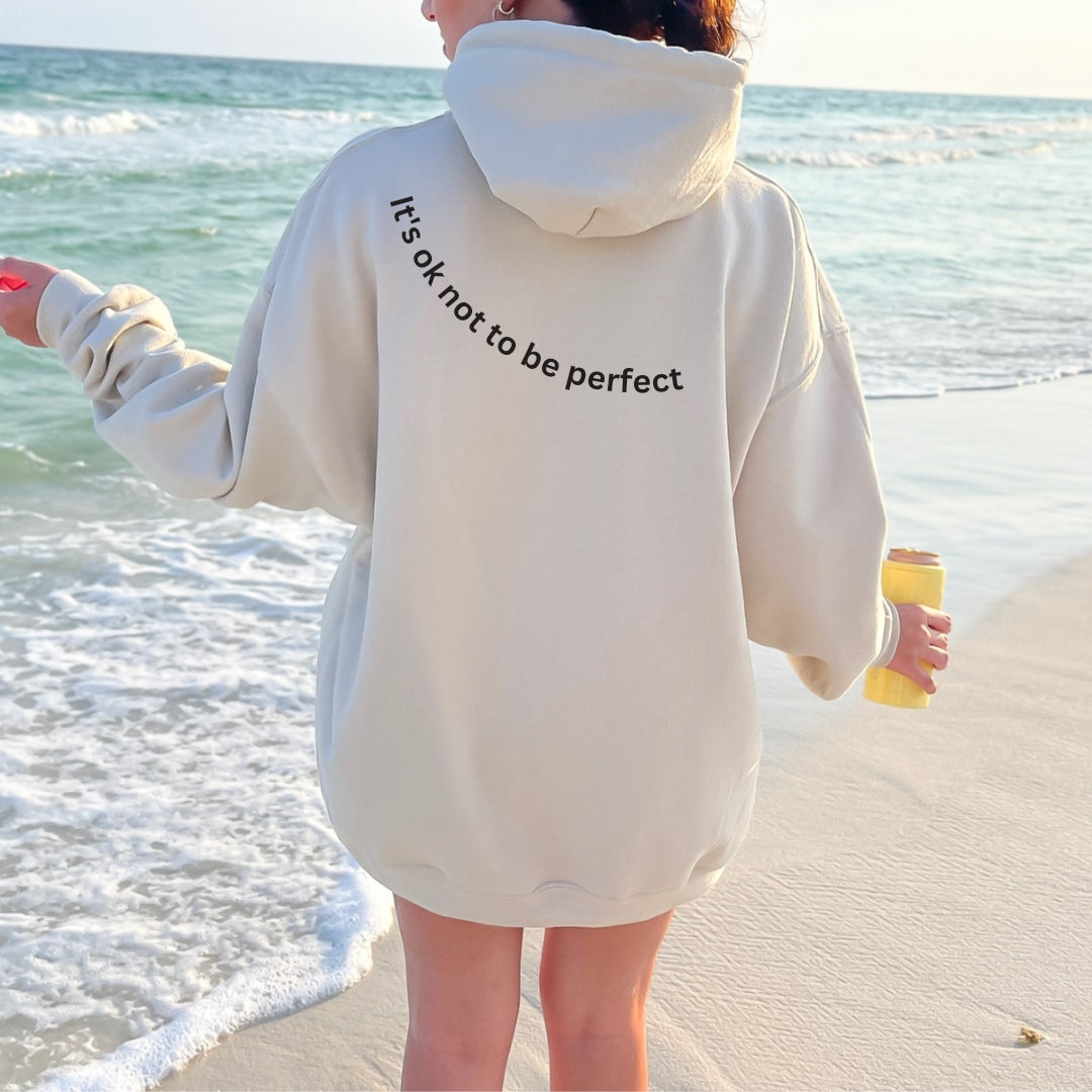 It's okay not to be perfect (curved text)