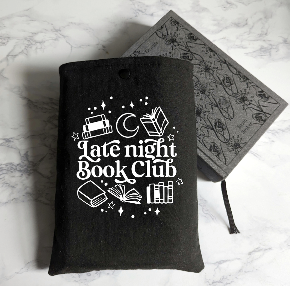 Late night book club book sleeve