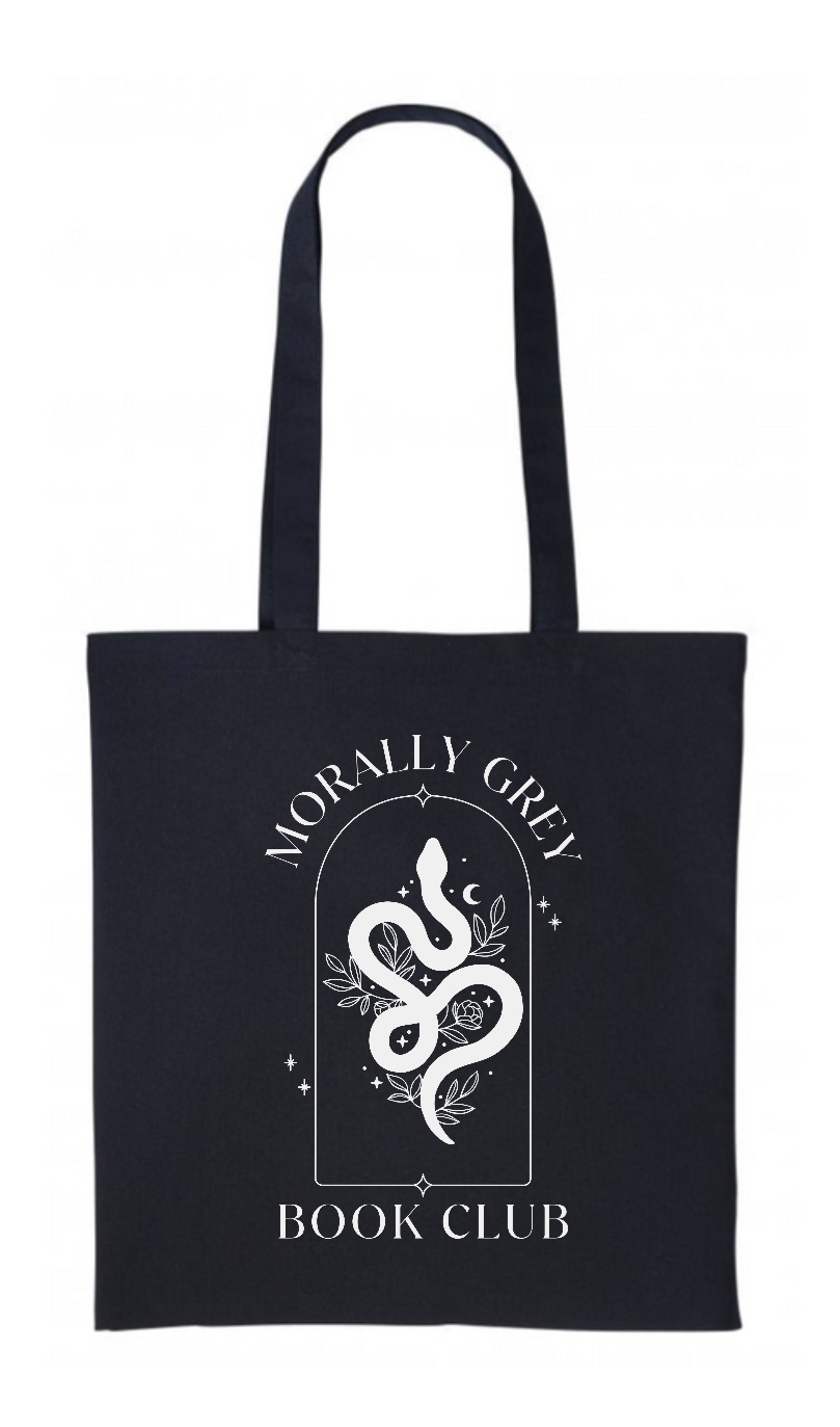 Morally grey snake tote bag